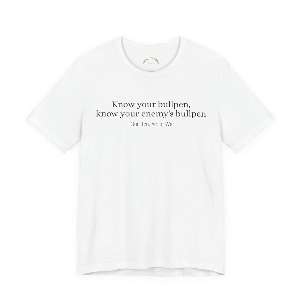 Know Your Bullpen. Know Your Enemy's Bullpen. - Sun Tzu