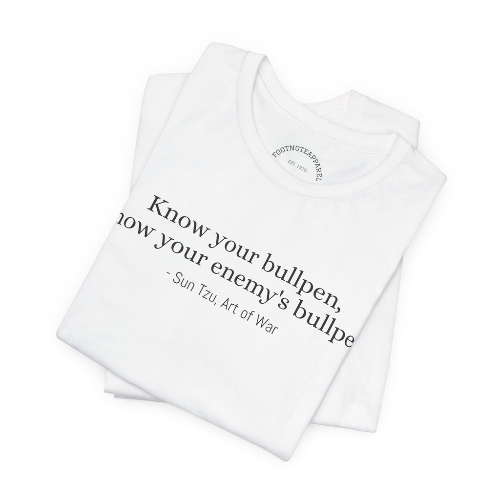 Know Your Bullpen. Know Your Enemy's Bullpen. - Sun Tzu